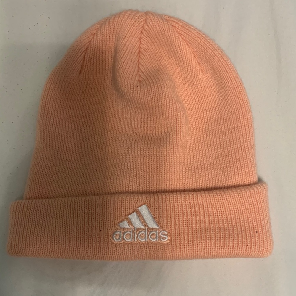 Adidas Coral Pink Beanie Hat